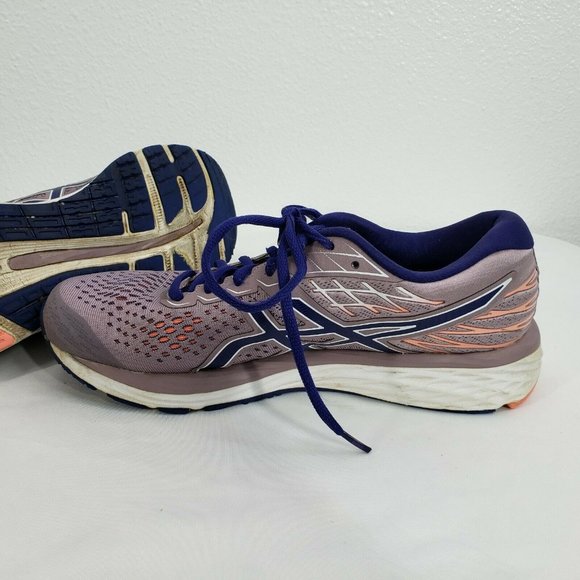 Asics Women’s Gel Cumulus 21 1012A468 purple Blue Running Shoes Lace Up Size 9.5 - Picture 9 of 10